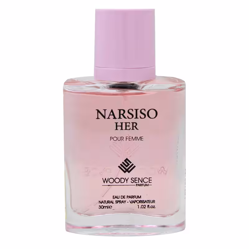 عطر ادکلن جیبی زنانه وودی سنس مدل NARSISO HER