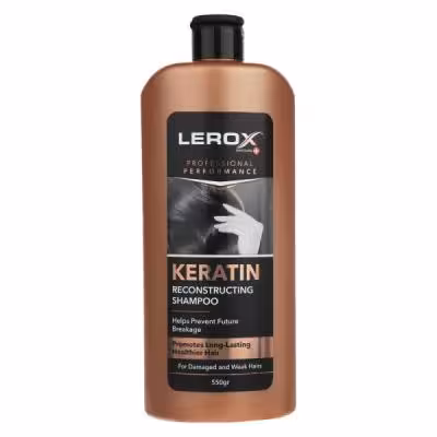 شامپو کراتینه مو لروکس مدل Reconstructing مناسب موهای آسیب دیده و ضعیف وزن 550 گرم