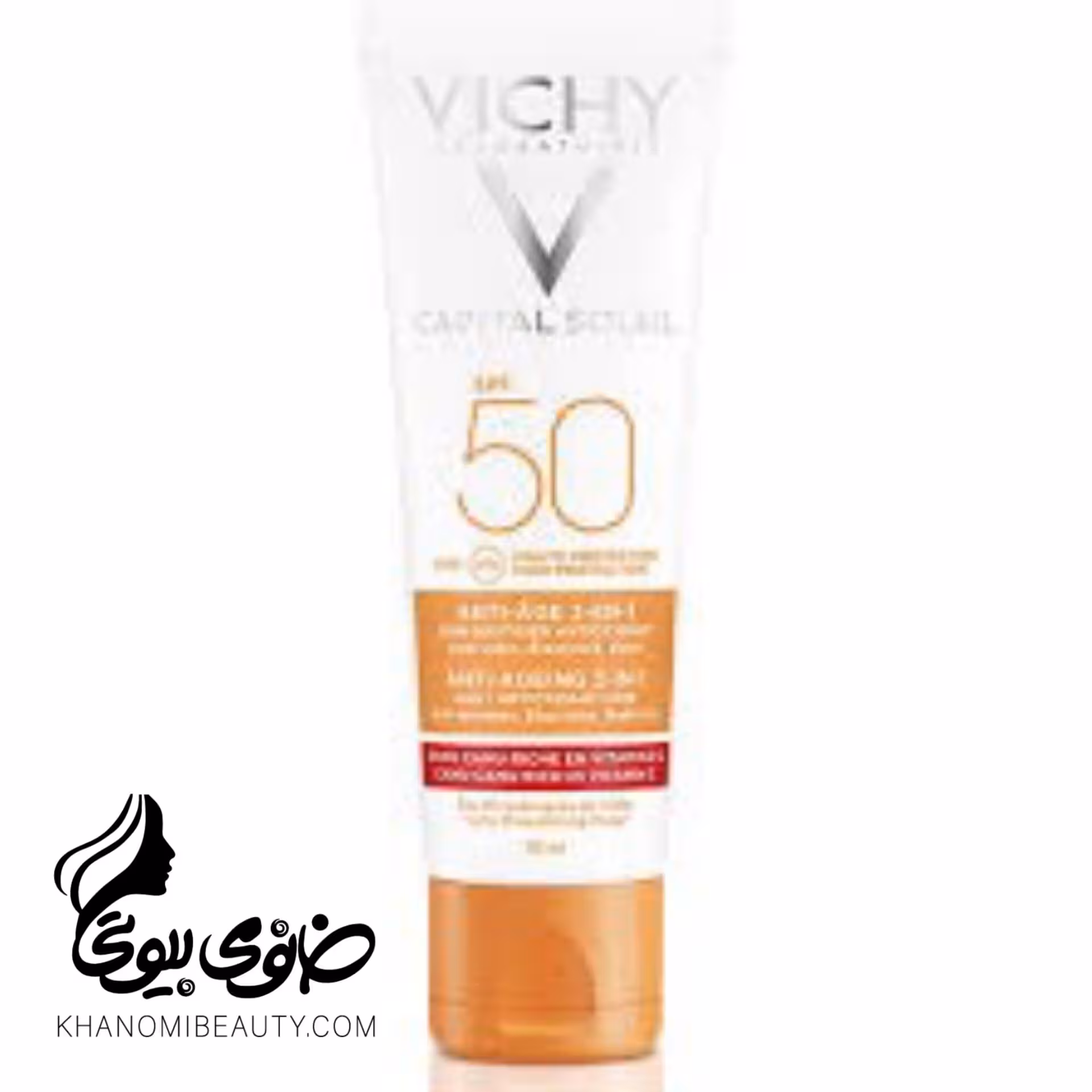 کرم ضدآفتاب Spf 50 ضد پیری کاپیتال سولیل 3 در 1 متی فینگ بی رنک ویشی 50 میل Vichy Ladies Capital Soleil Mattifying 3-In-1 Daily Shine Control Care SPF 50 1.69 oz Skin Care