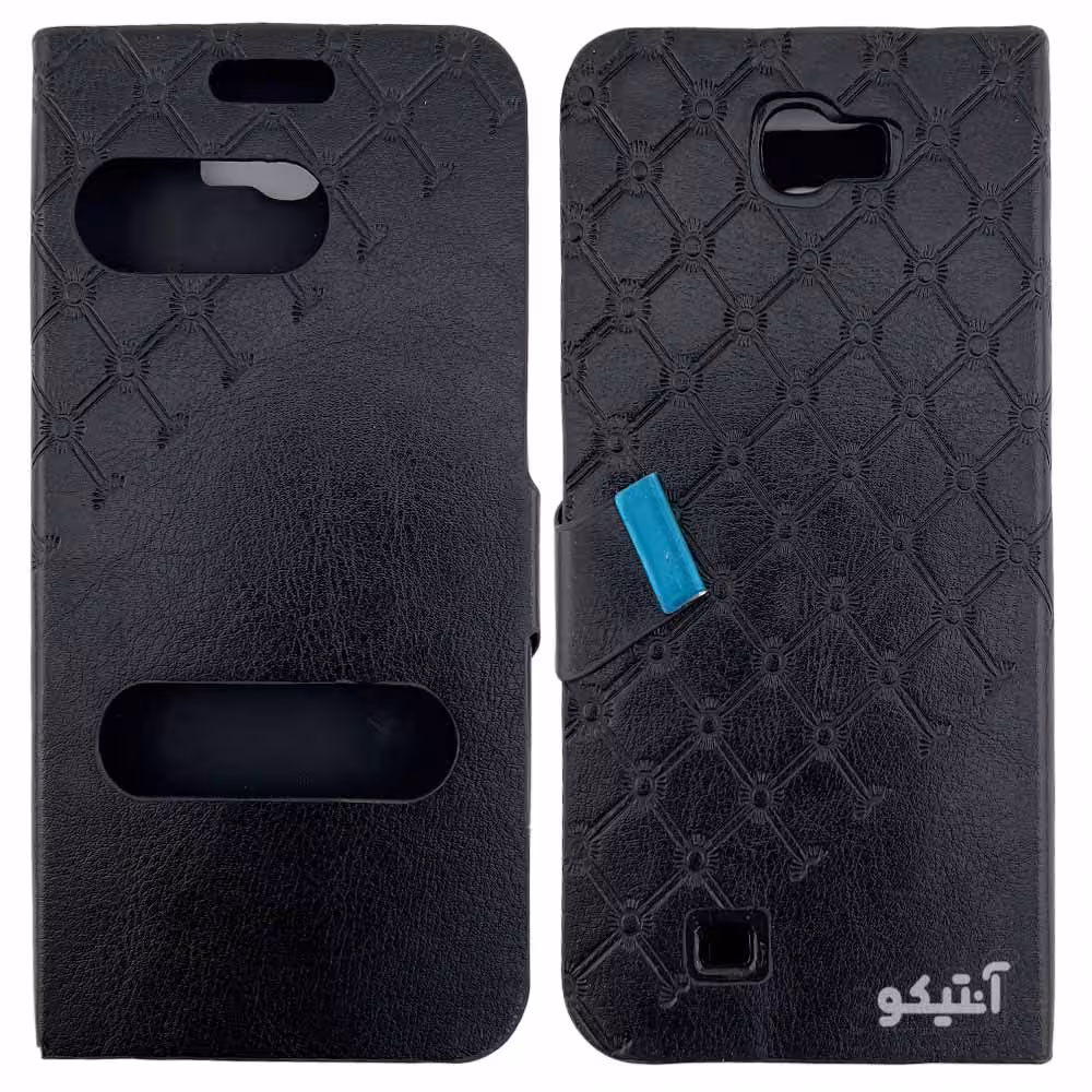 قاب Samsung Note2 مدل کلاسوری طرح چرم / رنگ مشکی – کد 41304