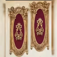 شمعدان دو عددی دیواری کلاسیک سلطنتی طرح فرشته نگهبان