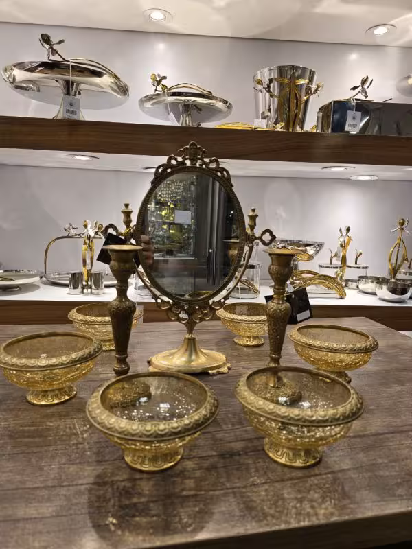 ست سرویس هفت سین برنجی بلور کد 210139