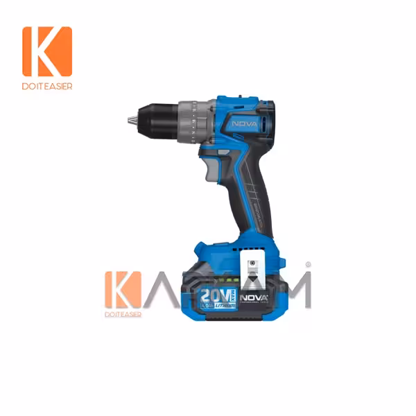 پيچگوشتی شارژی 13 میلیمتر 20 ولت براشلس چکشی 5524 نوا