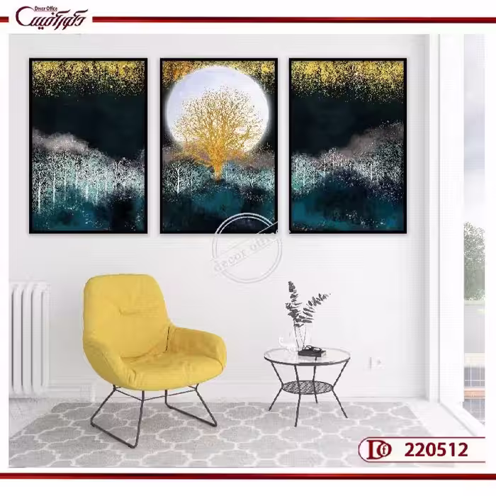تابلو سه تکه مدرن طرح طبیعت L220512
