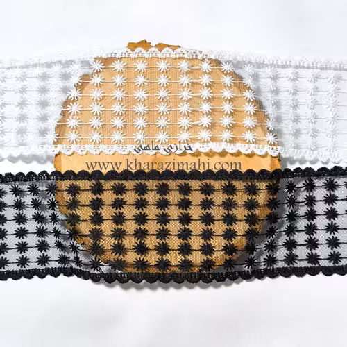 دانتل شیفون دو طرفه طرح ستاره پهن (کد29)