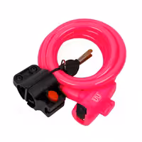 قفل کلیدی دوچرخه W-STANDARD رنگ صورتی