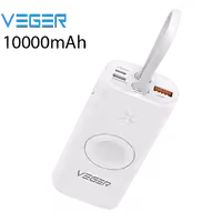 پاور بانک وایرلس وگر مدل Veger W1162S با ظرفیت 10000 میلی آمپر/ساعت