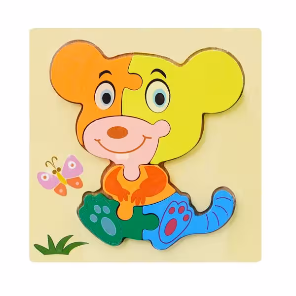 پازل چوبی برجسته طرح موش