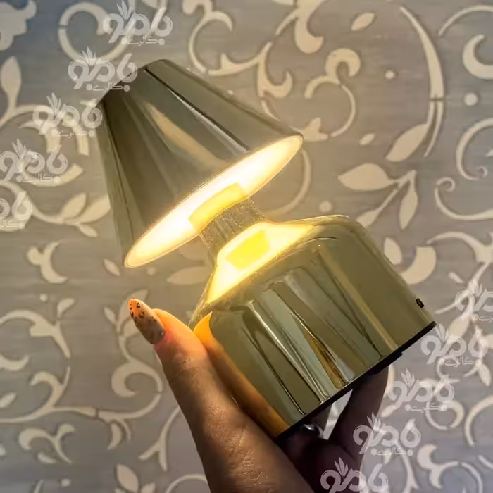 آباژور لمسی شارژی نیزه طلایی کوتاه