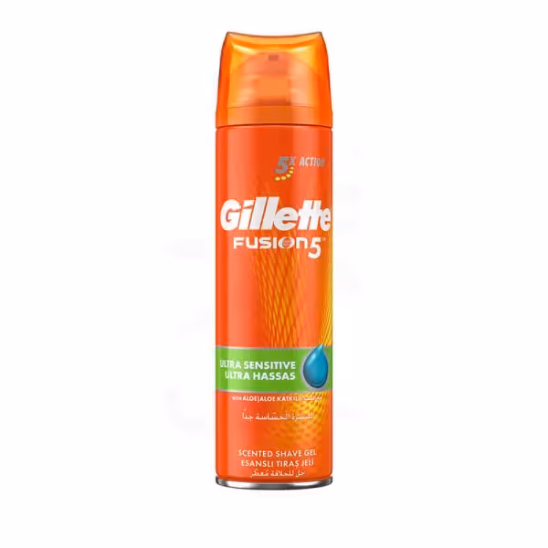 ژل اصلاح ژیلت سری 5 FUSION پوست های حساس حجم 200ml