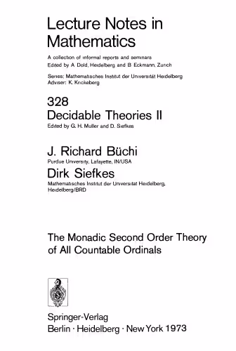 خرید و دانلود نسخه کامل کتاب Decidable Theories II