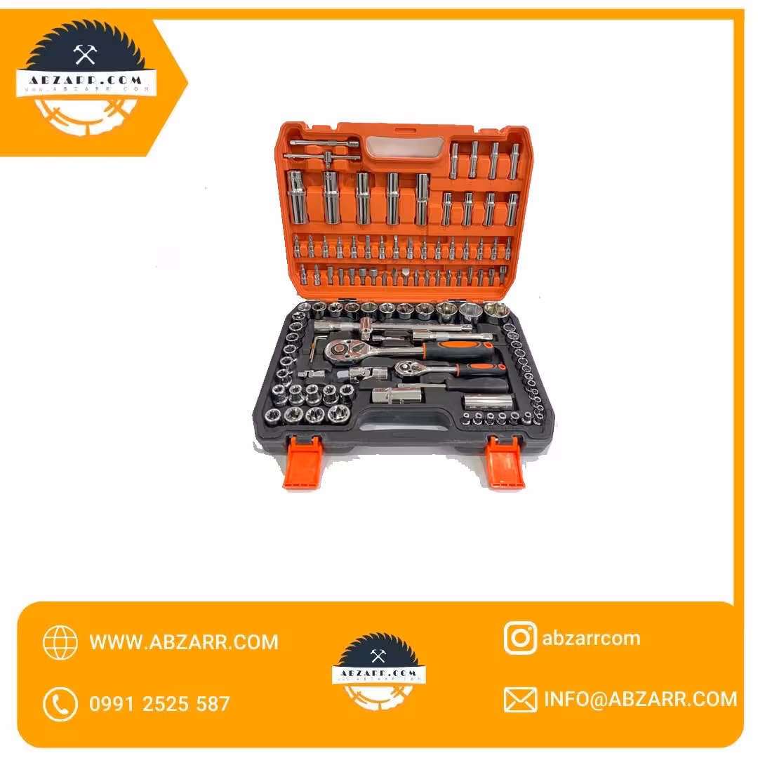 جعبه بکس 108 پارچه آچار بکس تاتیان کروم وانادیوم Tatian ا Tatian Box Wrench 108pcs Chrome Vanadium (( اقساط یک ساله ))