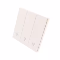 کلید سه پل هوشمند پیانویی TUYA سفید با قابلیت کنترل از طریق WiFi مدل DH-313