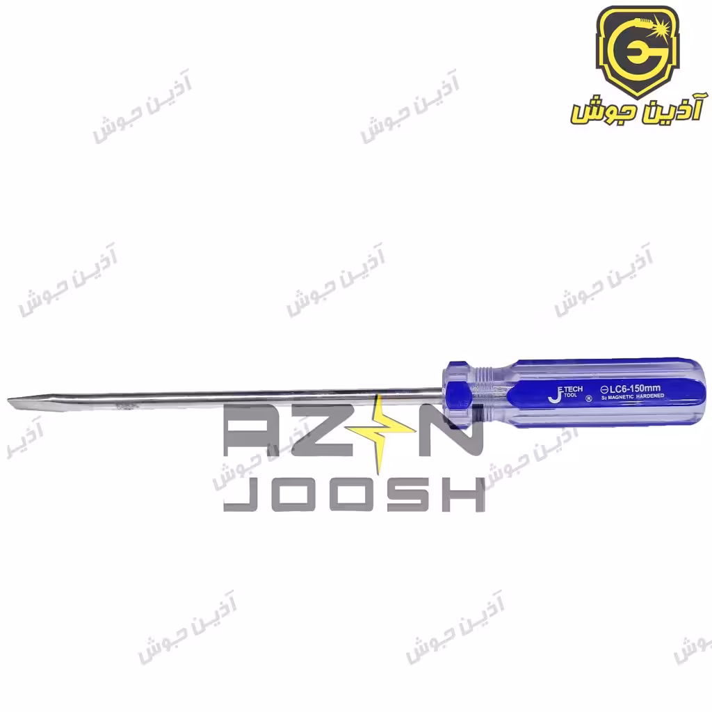 پیچ گوشتی دوسو 150*6 دسته کریستالی جی تک JeTech
