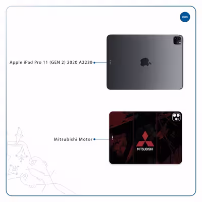 برچسب پوششی ماهوت مدل Mitsubishi Motor مناسب برای تبلت اپل iPad Pro 11 (GEN 2) 2020 A2230