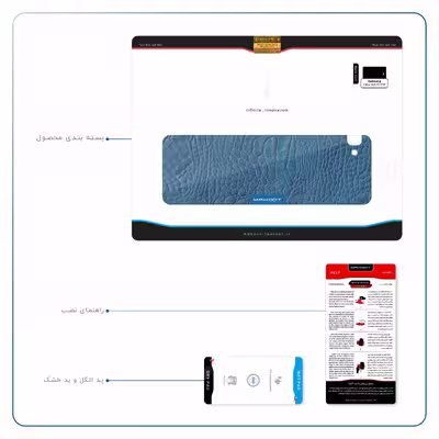 برچسب پوششی ماهوت مدل Blue-Crocodile-Leather مناسب برای تبلت سامسونگ Galaxy Tab A 10.1 2016 T580