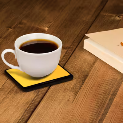 زیر لیوانی ماهوت مدل Matte-Deep-Mustard بسته 6 عددی