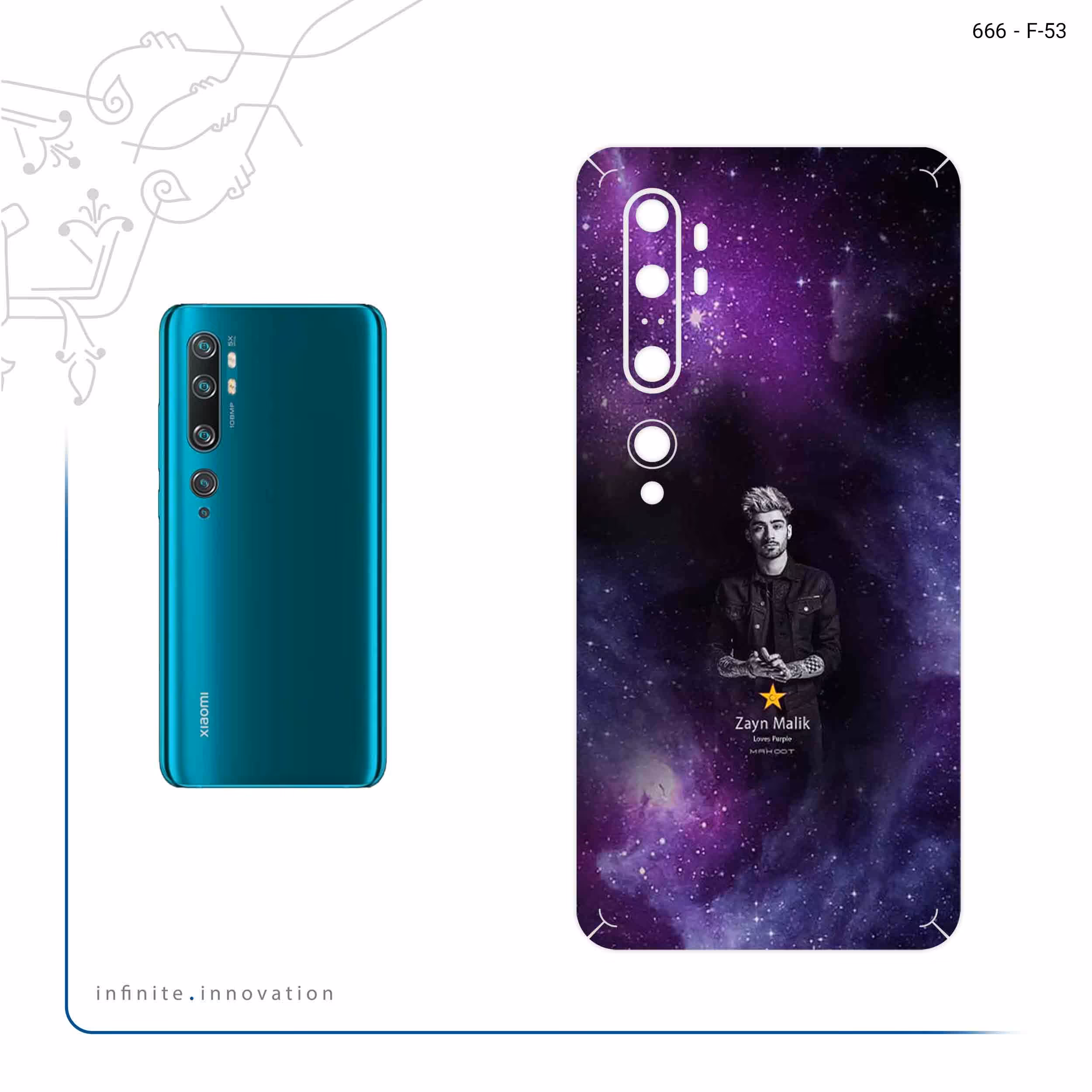 برچسب پوششی ماهوت مدل Zayn Malik مناسب برای گوشی موبایل شیائومی Mi Note 10 Pro