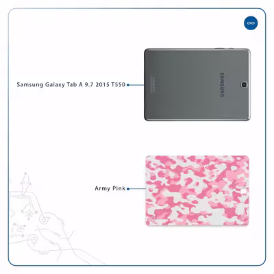 برچسب پوششی ماهوت مدل Army-Pink مناسب برای تبلت سامسونگ Galaxy Tab A 9.7 2015 T550