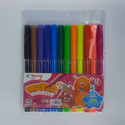 ماژیک رنگ آمیزی 12 رنگ یالونگ کد YL 201802