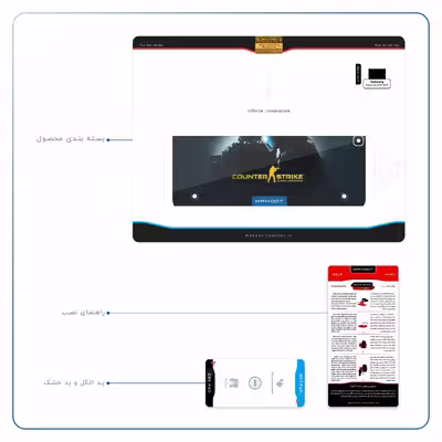 برچسب پوششی ماهوت مدل Counter-Strike مناسب برای تبلت سامسونگ Galaxy Tab S2 9.7 2016 T819N