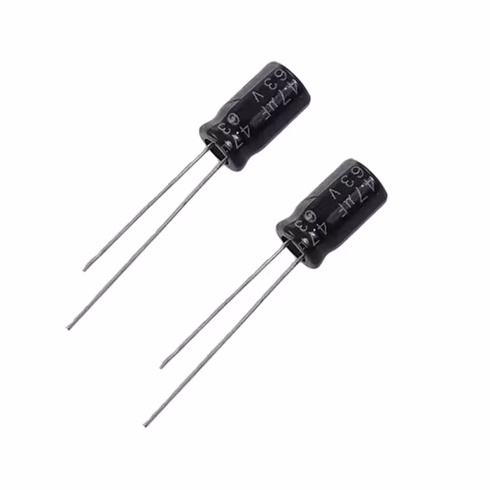 خازن الکترولیت 4.7 میکروفاراد مدل 63V بسته 10 عددی