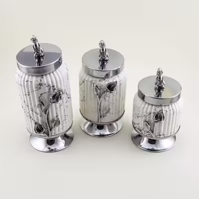 بانکه مدل کندی شیاردار کد PR04 مجموعه 3 عددی 