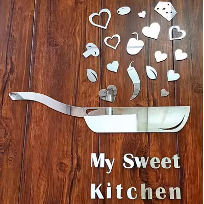 آینه دکوراتیو طرح آشپزخانه 