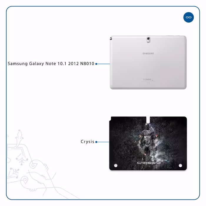 برچسب پوششی ماهوت مدل Crysis مناسب برای تبلت سامسونگ Galaxy Note 10.1 2012 N8010