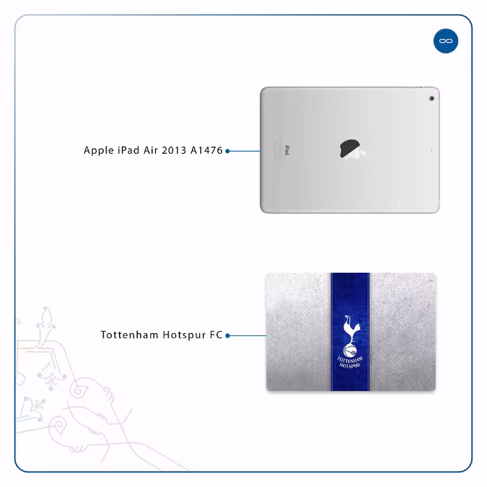 برچسب پوششی ماهوت مدل Tottenham Hotspur FC مناسب برای تبلت اپل iPad Air 2013 A1476