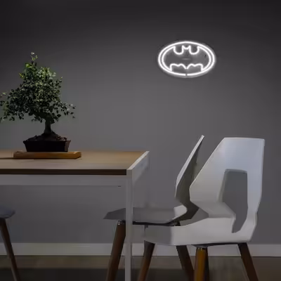 چراغ دیواری نئون دیزاین طرح Batman_WHT