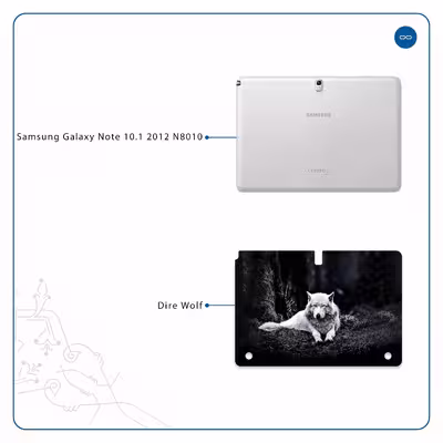 برچسب پوششی ماهوت مدل Dire Wolf مناسب برای تبلت سامسونگ Galaxy Note 10.1 2012 N8010