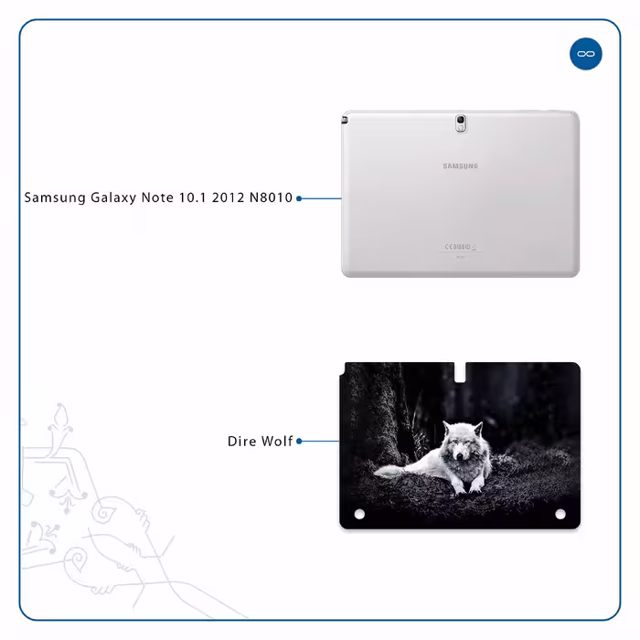برچسب پوششی ماهوت مدل Dire Wolf مناسب برای تبلت سامسونگ Galaxy Note 10.1 2012 N8010
