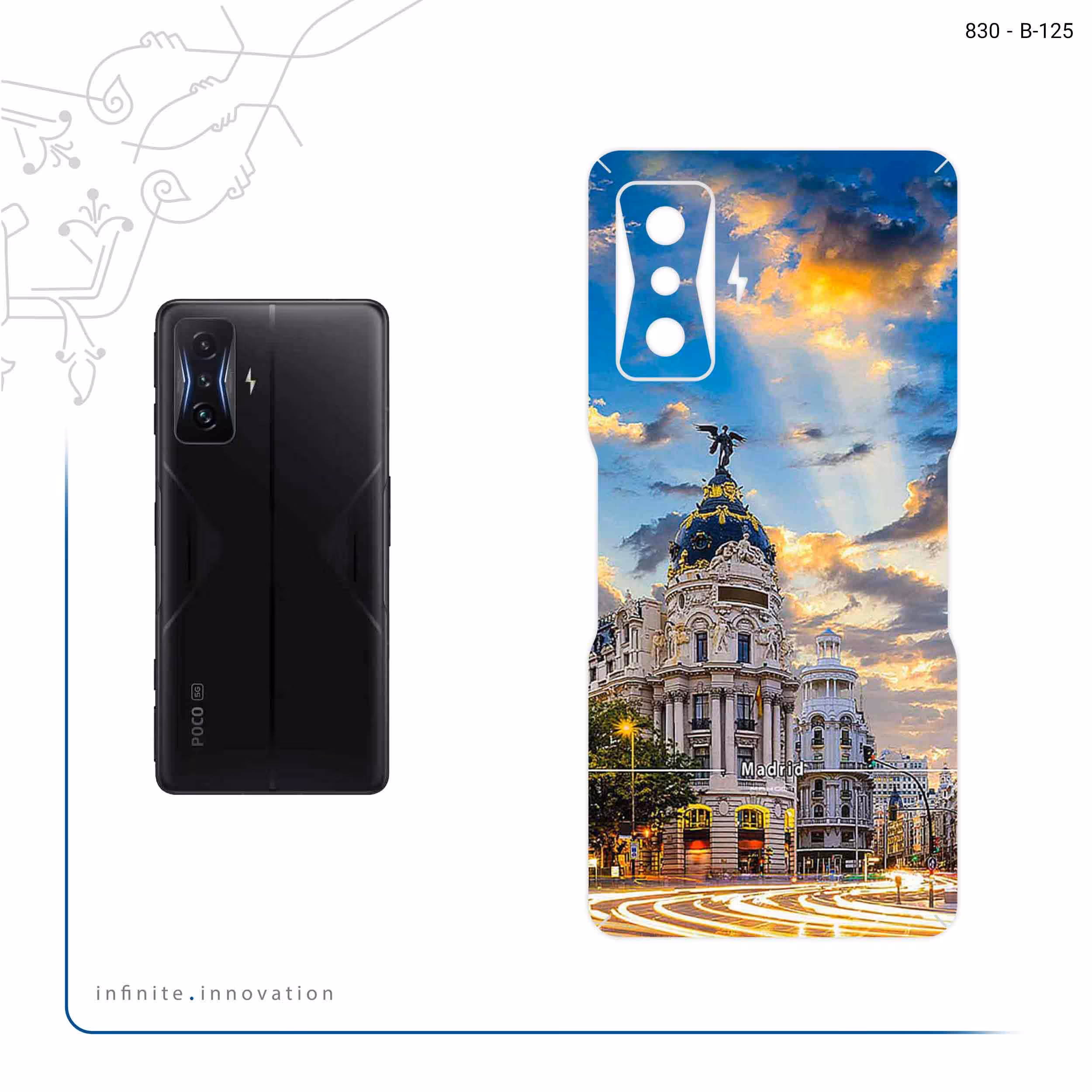 برچسب پوششی ماهوت مدل City of Madrid مناسب برای گوشی موبایل شیائومی Redmi K50 Gaming