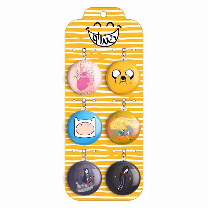 جاکلیدی خندالو مدل وقت ماجراجویی Adventure Time کد 1236B مجموعه 6 عددی