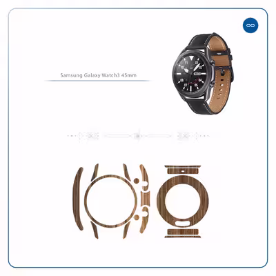 برچسب ماهوت طرح Light Walnut Wood مناسب برای ساعت هوشمند سامسونگ Galaxy Watch3 45mm