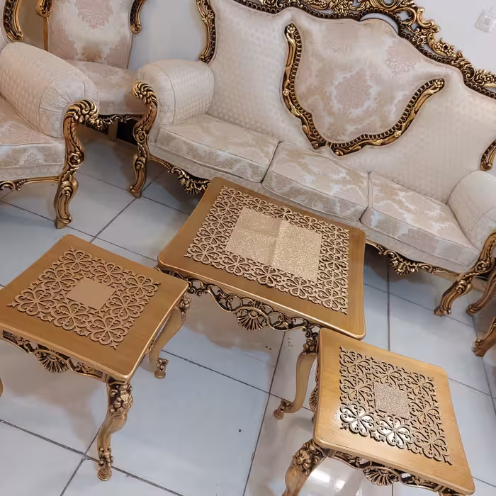 ست رومیزی 3 تکه مدل نیلوفر کد 6060