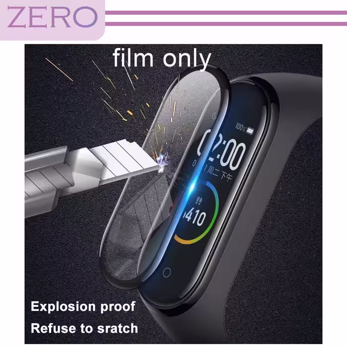 محافظ صفحه نمایش نانو زیرو مدل NZO مناسب برای ساعت هوشمند شیائومی Mi Band 7 بسته دو عددی