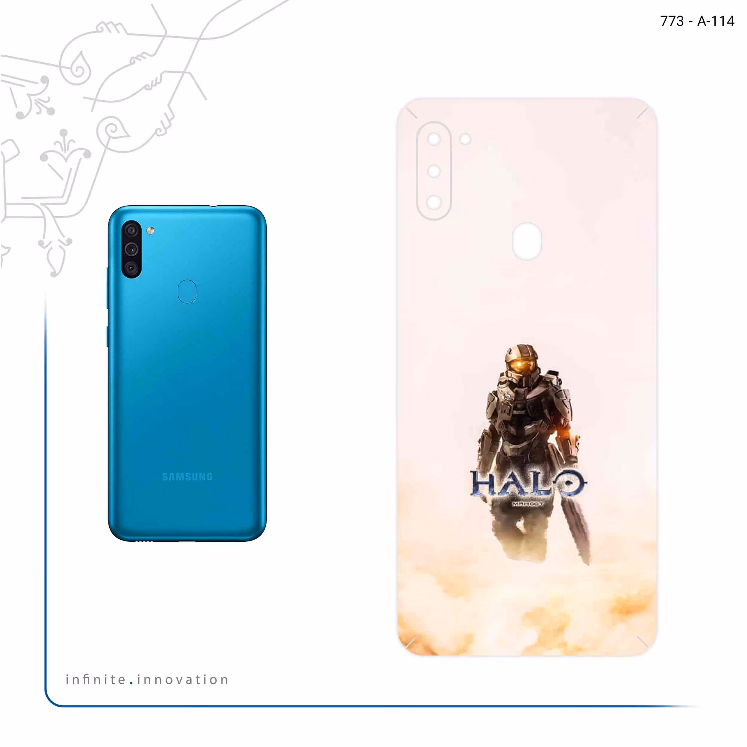 برچسب پوششی ماهوت مدل Halo Game Series مناسب برای گوشی موبایل سامسونگ Galaxy M11