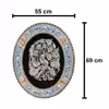 تابلو قلمزنی مدل الیپس قاب خاتم و نقاشی طرح گل و مرغ برجسته کد 55p66-3f4Bl