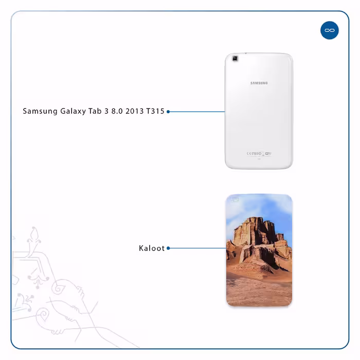 برچسب پوششی ماهوت مدل Kaloot مناسب برای تبلت سامسونگ Galaxy Tab 3 8.0 2013 T315