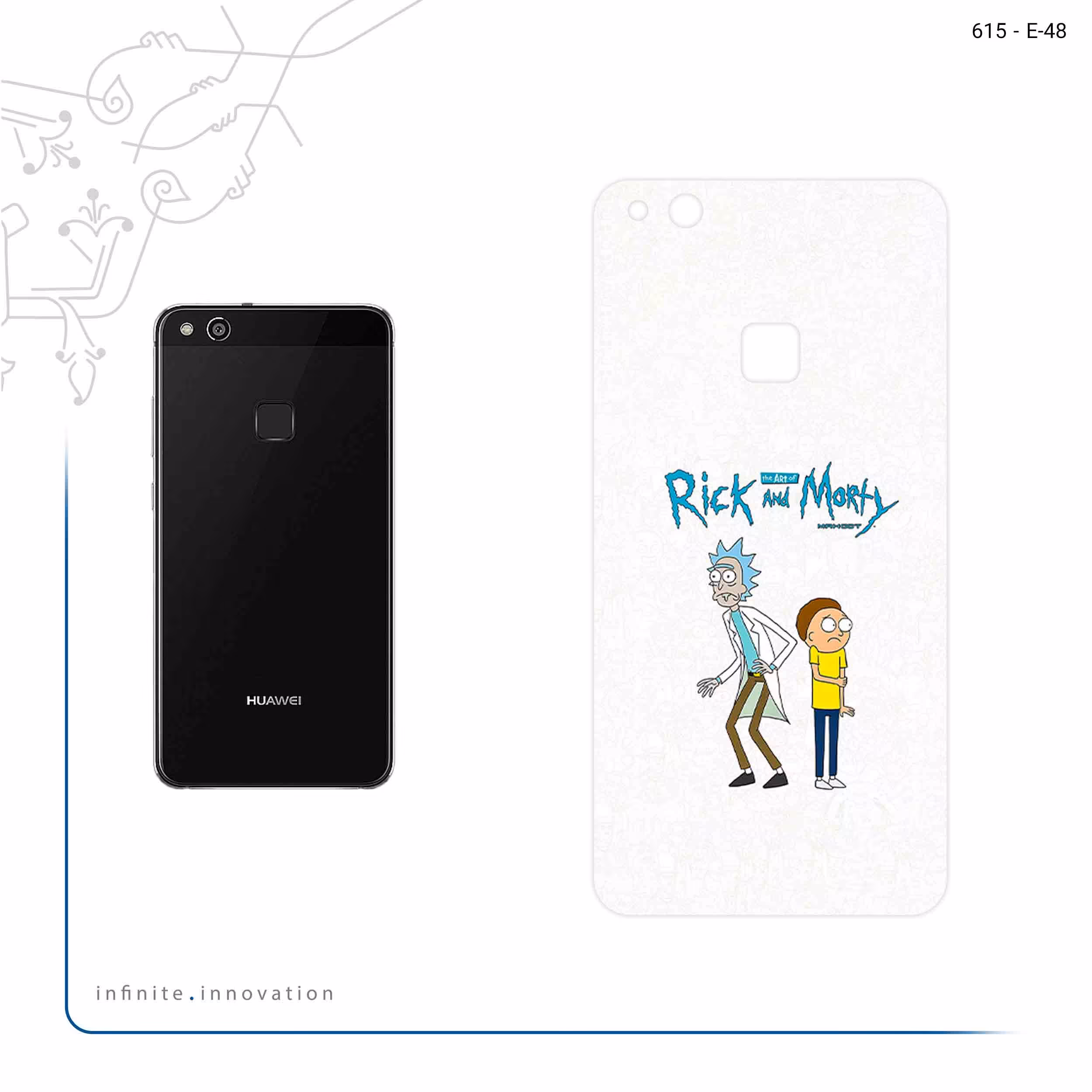 برچسب پوششی ماهوت مدل Rick and Morty مناسب برای گوشی موبایل هوآوی P10 Lite