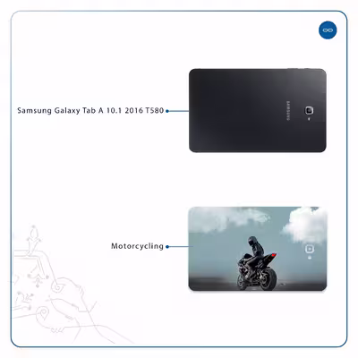 برچسب پوششی ماهوت مدل Motorcycling مناسب برای تبلت سامسونگ Galaxy Tab A 10.1 2016 T580