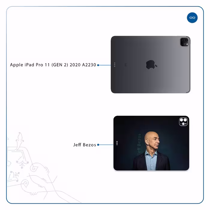 برچسب پوششی ماهوت مدل Jeff Bezos مناسب برای تبلت اپل iPad Pro 11 (GEN 2) 2020 A2230