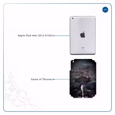 برچسب پوششی ماهوت مدل Game of Thrones مناسب برای تبلت اپل iPad mini 2012 A1432