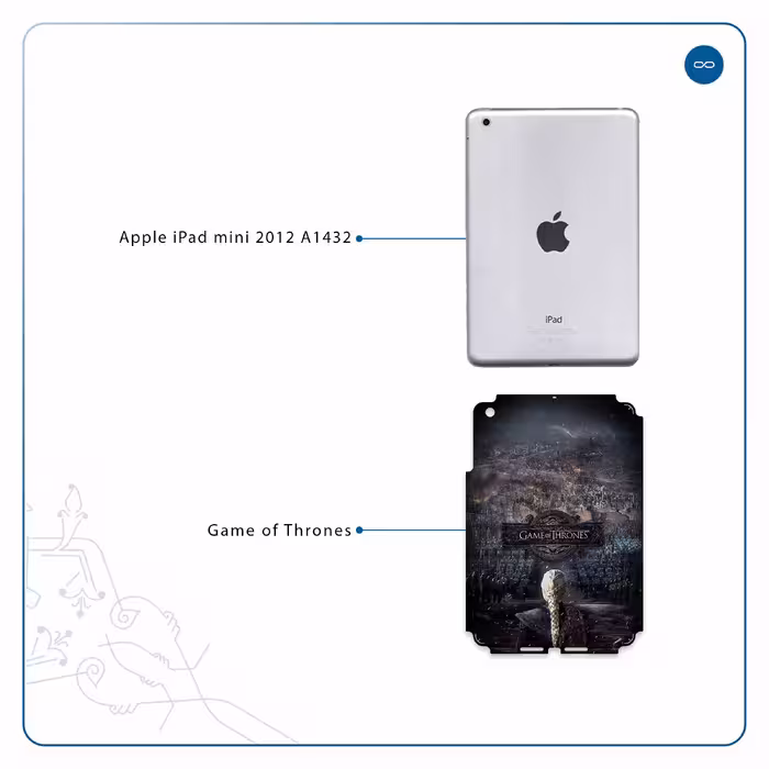 برچسب پوششی ماهوت مدل Game of Thrones مناسب برای تبلت اپل iPad mini 2012 A1432