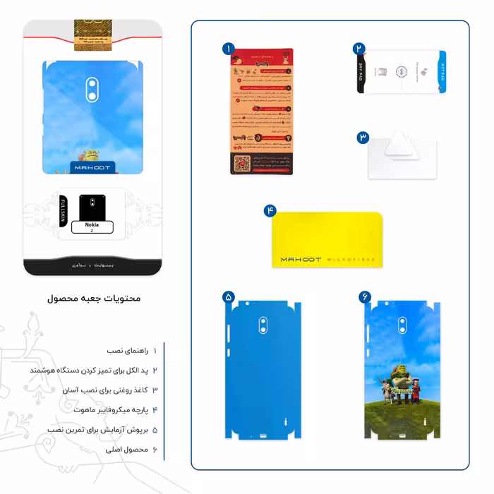 برچسب پوششی ماهوت مدل Shrek-FullSkin مناسب برای گوشی موبایل نوکیا 2