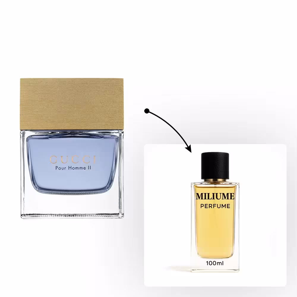 اسانس عطر Gucci Pour Homme II برند RenneTouch - کد 1485 - گوچی پورهوم 2 100ML - میلیوم پرفیوم