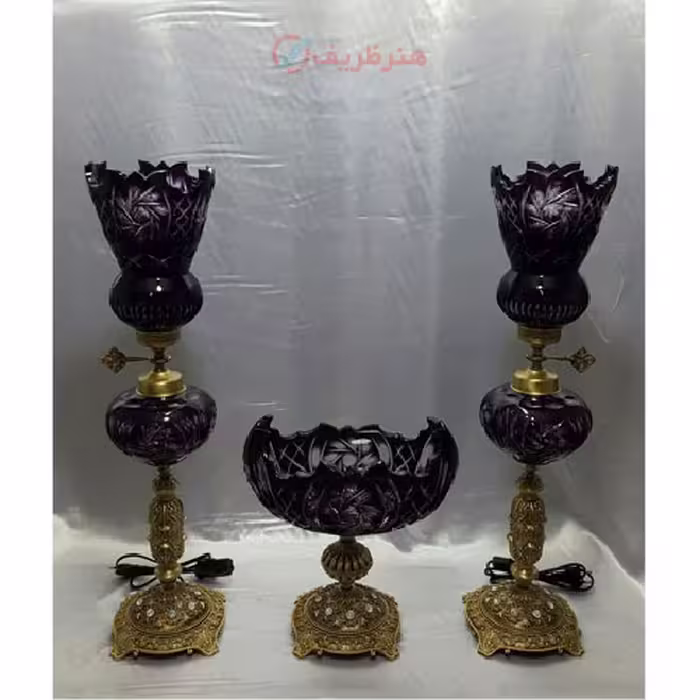 ست چراغ و کشکول کریستالی