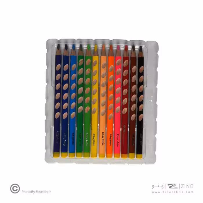 مدادرنگی12رنگ جعبه مقوایی سه گوش جامبو اسکول فنز کد92445